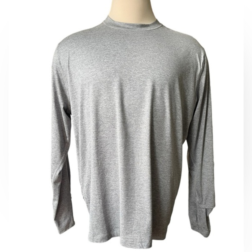 NIKE RUNNING DriFit Grey Heather LongSleeve Reflective Performance Crewneck XXL